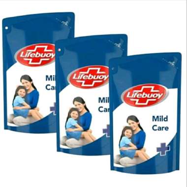 Sabun Mandi Cair Lifebuoy Body Wash Mild Care 850 Ml Paket 3 Pc