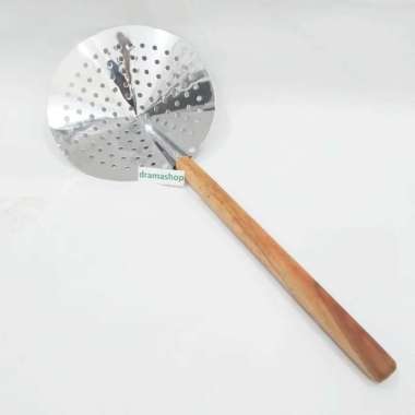 Saringan minyak Goreng Gorengan kerucut berlubang Stainless sedang