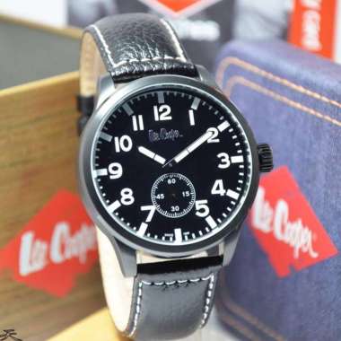 Lee Cooper LC-45G-B - Jam Tangan Pria Kulit Original - Black