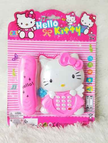Mainan Anak telepon Hello Kitty Terbaru Free Baterai / Mainan anak Telpon Telfon Telepon Hello Kitty