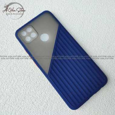 Case Hybrid Oppo A15 / A15s / CPH2185 / CPH2179 Fuze Transparan Hybrid Softcase Navy