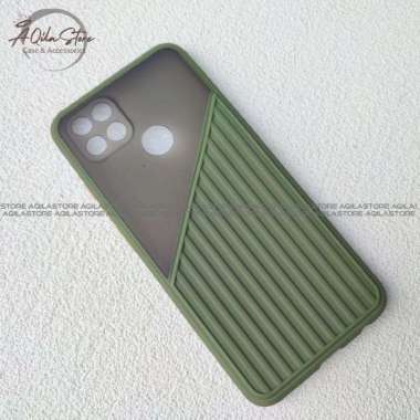 Case Hybrid Oppo A15 / A15s / CPH2185 / CPH2179 Fuze Transparan Hybrid Softcase Green Tea