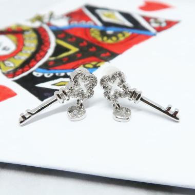 Beauty Culture BCA267 Love Key Silver 925 Lapis Emas Anting Tusuk Wanita [Original]