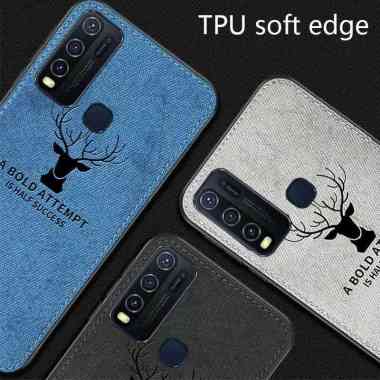 PROMO Case VIVO Y50 Y30 2020 Softcase Deer Bermotif jeans New Casing VIVO Y50 Y30 2020 VIVO Y50 BIRU
