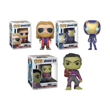 Funko Pop Set Promotion Marvel Avengers Endgame Hulk, Thor, Rescue Action Figure