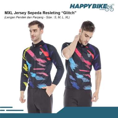 MXL Jersey Sepeda Glitch Lengan Panjang/Pendek dengan Resleting