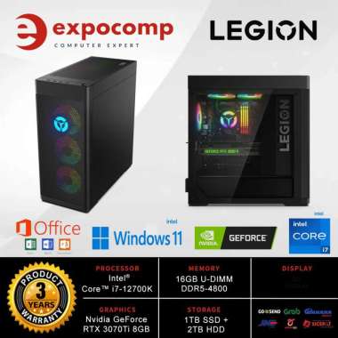 LENOVO PC TOWER GAMING LEGION T7-34IAZ7 2LYN CORE i7-12700