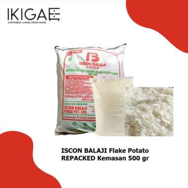 ISCON BALAJI FLAKE POTATO / TEPUNG KENTANG KEMASAN REPACKED 500 GR Halus