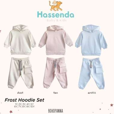 BOHOPANNA Frost Hoodie Set / Setelan Hoodie Anak 9Y Dust