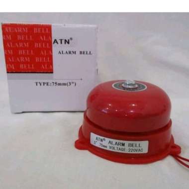 Round bell bel KRING BESAR listrik sekolah pabrik fire alarm 4” 3" 75mm 100mm ATN 3* kring