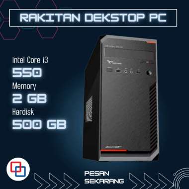Azzura Rakitan Dekstop PC - Black intel Core i3 New
