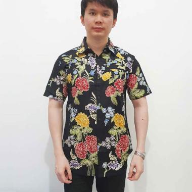 GARY MAN JUMBO - Kemeja Batik Jumbo Pria XL BLACK