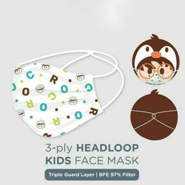 Pokana 3Ply Kids Face Mask Headloop [5pc/pack] - RANDOM