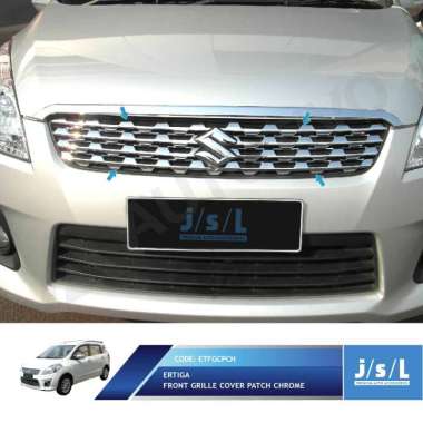 JSL Grill Depan Front Grille Cover Patch Ertiga 2011 2015 CHROME