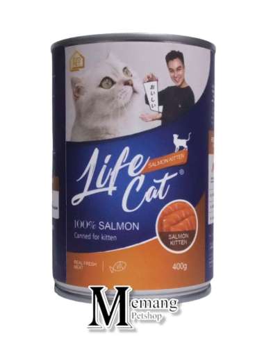 Makanan Kucing Wet Food Kaleng kornet Life Cat 400 Gram Non Whiskas - Salmon Kitten 400 g