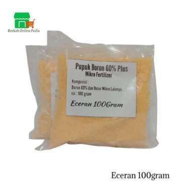 Pupuk Mikro Boron 60% Kemasan Eceran 100gram, Boron Plus
