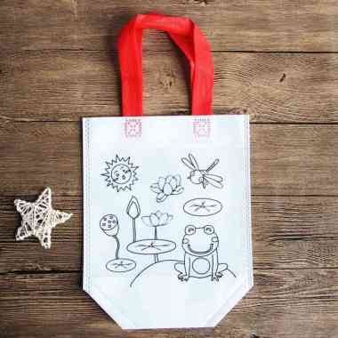 DIY Tas Kain Unik (Hanya Tas saja) Prakarya Mewarnai Mainan Education 043
