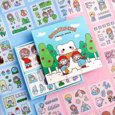Stiker Aesthetic Lucu Unik Transparant/ Stiker HP/Stiker Botol