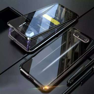Samsung Galaxy A80 GalaxyA80 Double Side Glass Magnetic Case Cover Casing - Hitam Samsung Galaxy A80