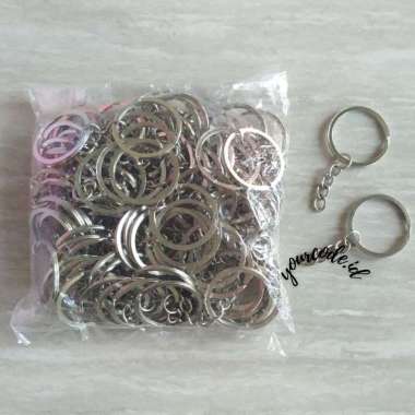100 PCS GANTUNGAN KUNCI RING GANTUNGAN KUNCI GANCI TEBAL GELOMBANG PUTAR Tebal jumbo