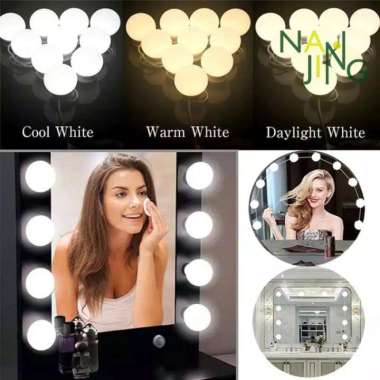 lampu led makeup bohlam 10 led putih