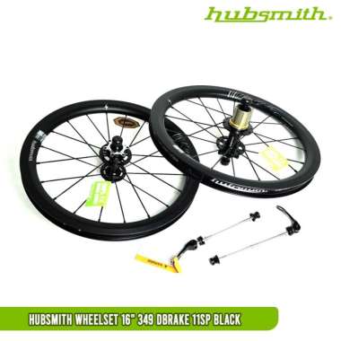 DELTACYCLES - HUBSMITH WHEELSET 16" 349 DBRAKE 11SP BLACK