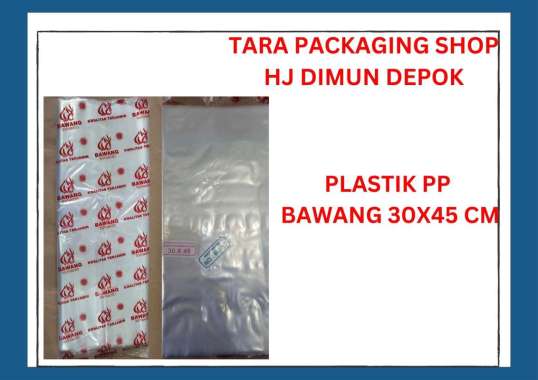 KANTONG PLASTIK BENING PP 30 X 45 CM merk Bawang