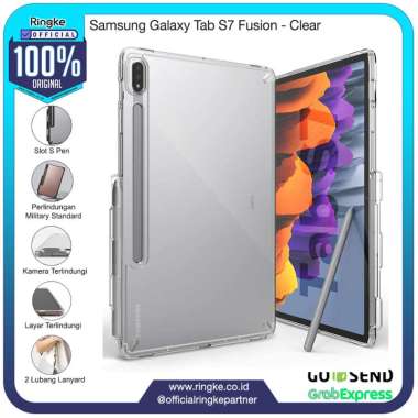 Ringke Samsung Galaxy Tab S7 - S7 Plus Fusion Hardcase Pen Anti Crack - S7 Clear Samsung Galaxy Tab