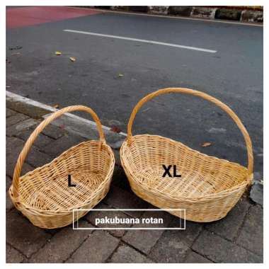 Keranjang Parsel Besar Rotan Oval - Parsel Rotan Buah LXL