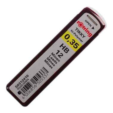 Rotring Tikky Hi-Polymer 0.35 HB Isi Pensil Mekanik Pencil 0.35 hitam