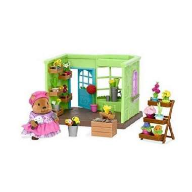 Miniatur Figure Lil Woodzeez Playset Nursery flower shop like sylvania flower shop