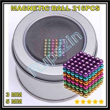Mainan Magnetik Steel Metalic Stick and Bucky Balls - Magnetic Balls - ZY  005