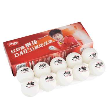 DHS D40+ Bintang 3 - Bola Pingpong Tenis Meja Putih
