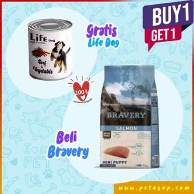 Jual Bravery Puppy Chicken Large Medium Breeds Grain Free Dog Food 4kg Online Januari 2021 Blibli