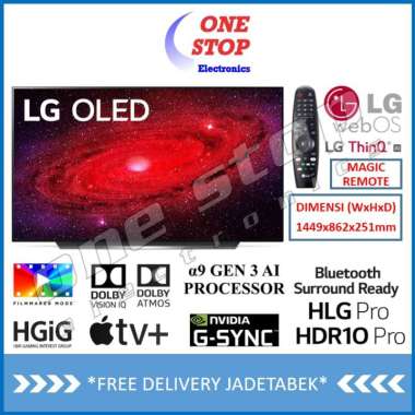 [GARANSI RESMI] LG OLED65CX OLED 4K UHD Dolby Atmos AIThinQ Smart TV 65Inch OLED65CXPT Hitam Jakarta