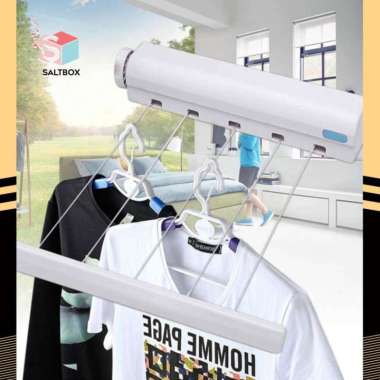SALTBOX Jemuran Baju Portable Indoor/Outdoor Retractable 5 Lines/Tali