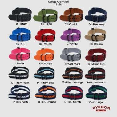 Tali jam Canvas Kanvas Nylon Watch Strap Jam Garmin Samsung Galaxy 3 4 24mm
