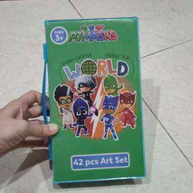 PJ Masks Art Set 42 pcs stationary spidol crayon produk familia