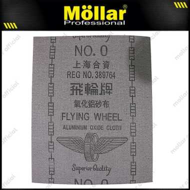 FLYING WHEEL Amplas Besi No. 0 Lembaran Sandpaper Gosok Kain Kertas