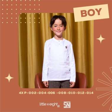 Little X∙eight Boy Nadhif T Shirt - Kaos Lengan Panjang Anak Laki-laki 11-12 tahun