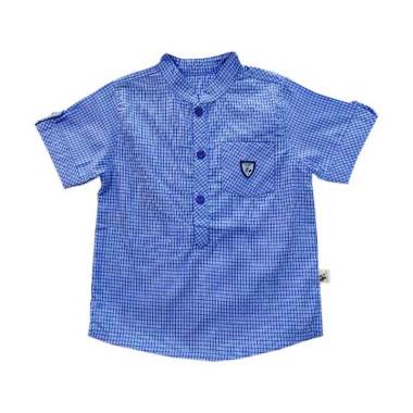 Babylon Sam Kemeja Lengan Pendek Atasan Anak - Blue