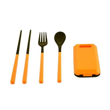 Hariku Travel Set Alat Makan - Orange