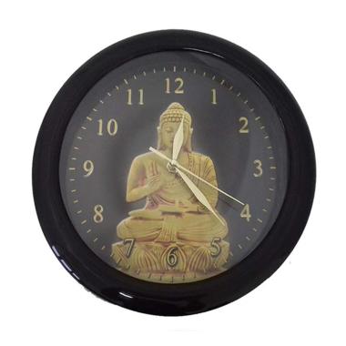 TJ BD 01 Motif Budha Jam Dinding - Ring Hitam [29 cm]