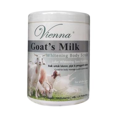 Vienna goat's Milk Whitening Body Scrub / Lulur Pemutih Kulit Tubuh Susu Kambing kemasan pot besar-1