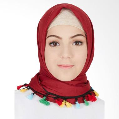 Hijabenka Eshifa Hijab Square - Maroon