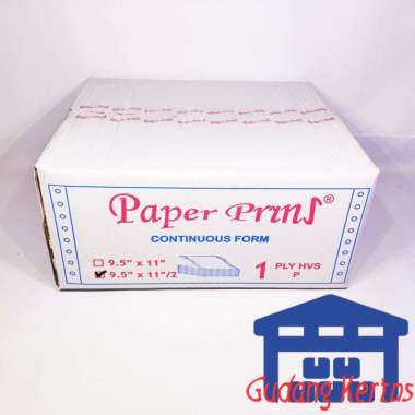Paperpryns Continuous Form - Putih [9.5 x 11-2 Inch/ 1 Ply/ HVS]