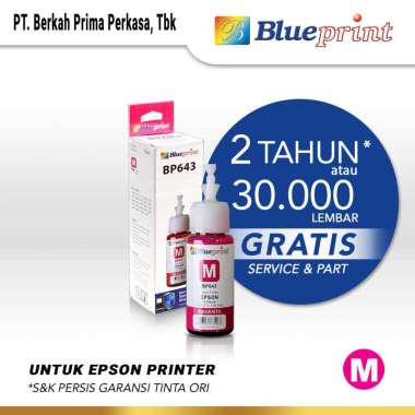 BLUEPRINT Tinta Epson Refill BP643 For Printer Epson 70ml Magenta - Merah Merah