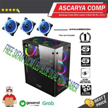 Armaggeddon Nimitz TR5000 ATX Gaming PC Case putih