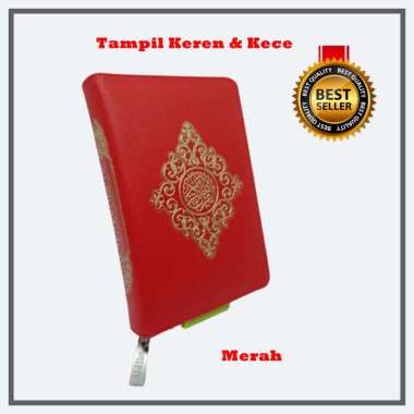 Al Quran Saku Mubarak/Al Quran Saku Resleting/Al Quran Mini Merah