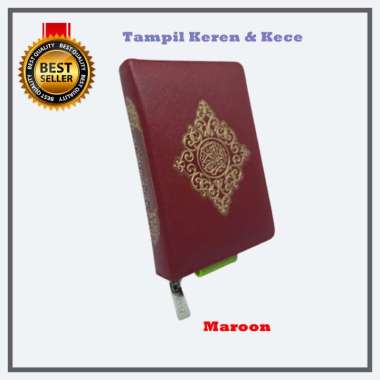 Al Quran Saku Mubarak/Al Quran Saku Resleting/Al Quran Mini Maroon